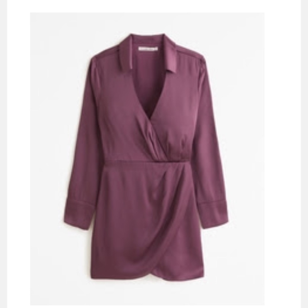 Elegant Purple Wrap Dress